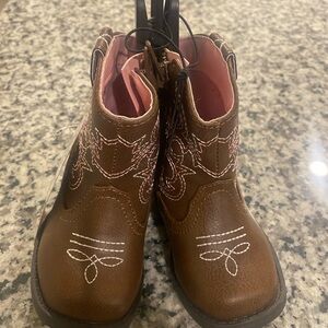 Wonder Nation Brown and Pink Kids Boots